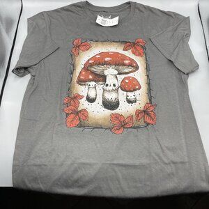 Guild Of Calamity Poisonous Mushrooms T-Shirt Gray Stephanie Bayles MEDIUM New